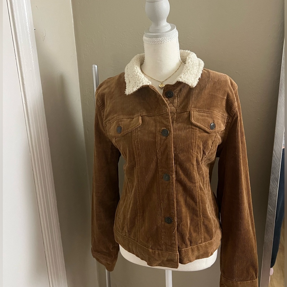 Mudd Brown Corduroy Jacket with Sherpa Collar